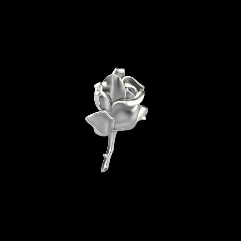 Pendant Rose ztl stl obj 3D print model_2