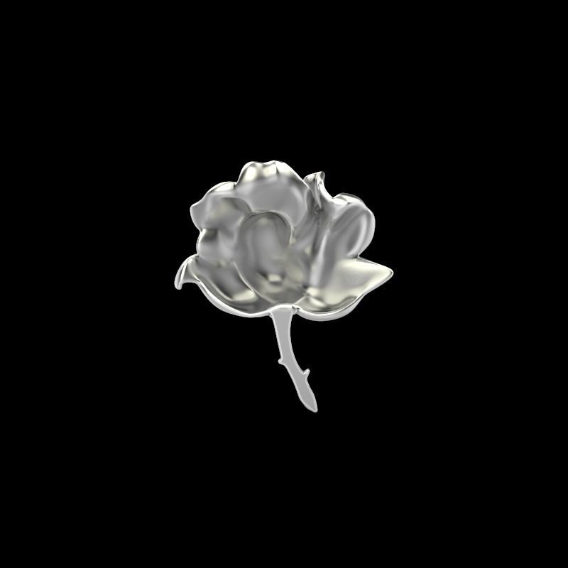 Pendant Rose ztl stl obj 3D print model_7