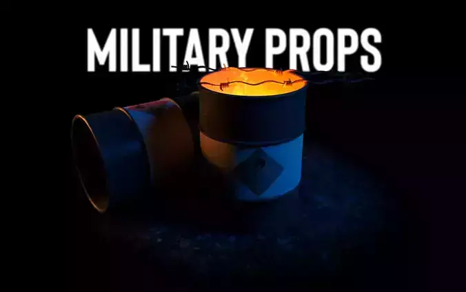Oil Drums 3d Model Low-poly 3D model