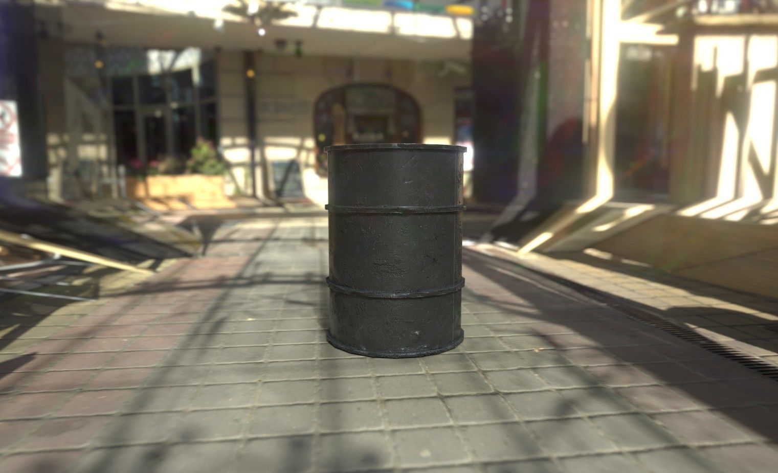 Oil Drums 3d Model Low-poly 3D model_2