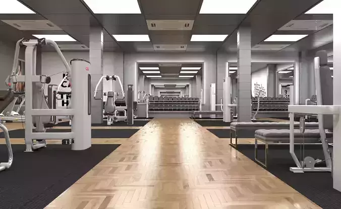 Gym Design For a Sports center in Oman 3D model
