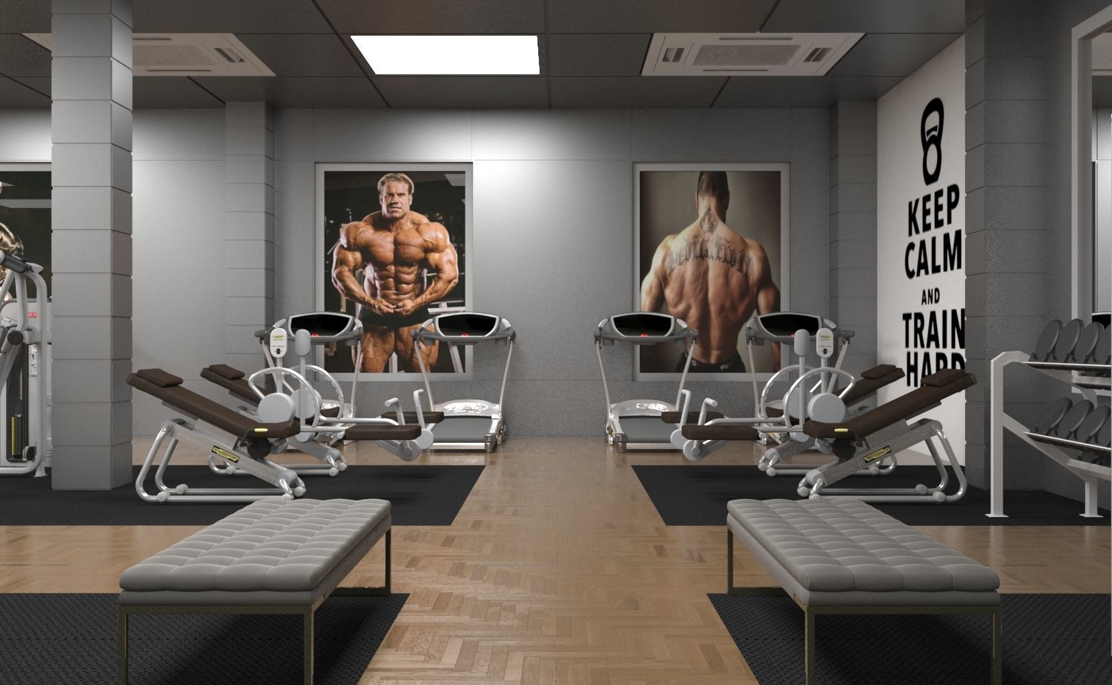 Gym Design For a Sports center in Oman 3D model_4