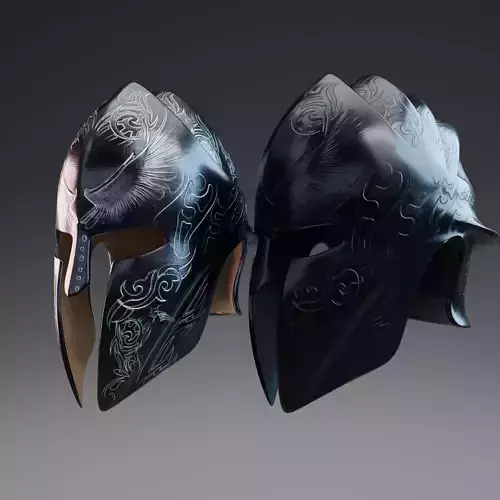 Elite Guardian Helmet  PBR Low Poly Low-poly 3D model