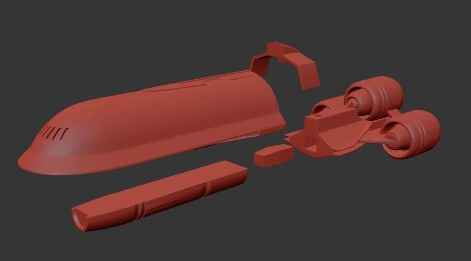 Star wars CSS-1 Corellian Star Shuttle 3D print model_14