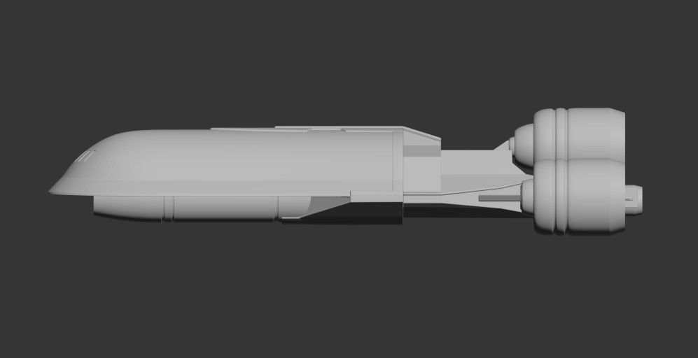 Star wars CSS-1 Corellian Star Shuttle 3D print model_2