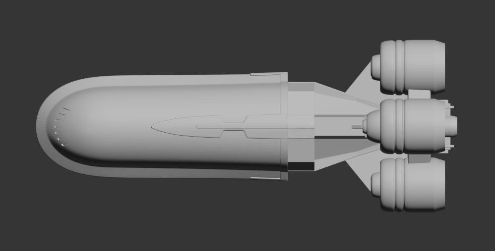 Star wars CSS-1 Corellian Star Shuttle 3D print model_3