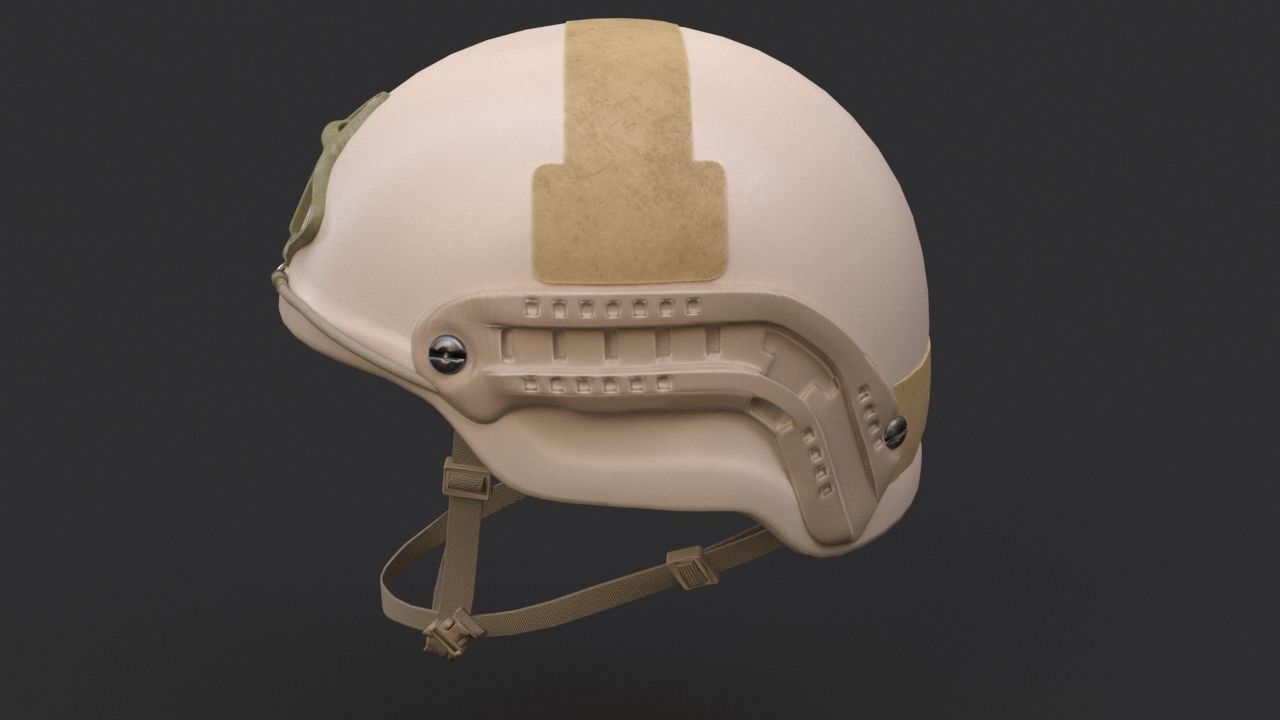 Ops Core Sentry mid cut military helmet urban tan 3D model_3