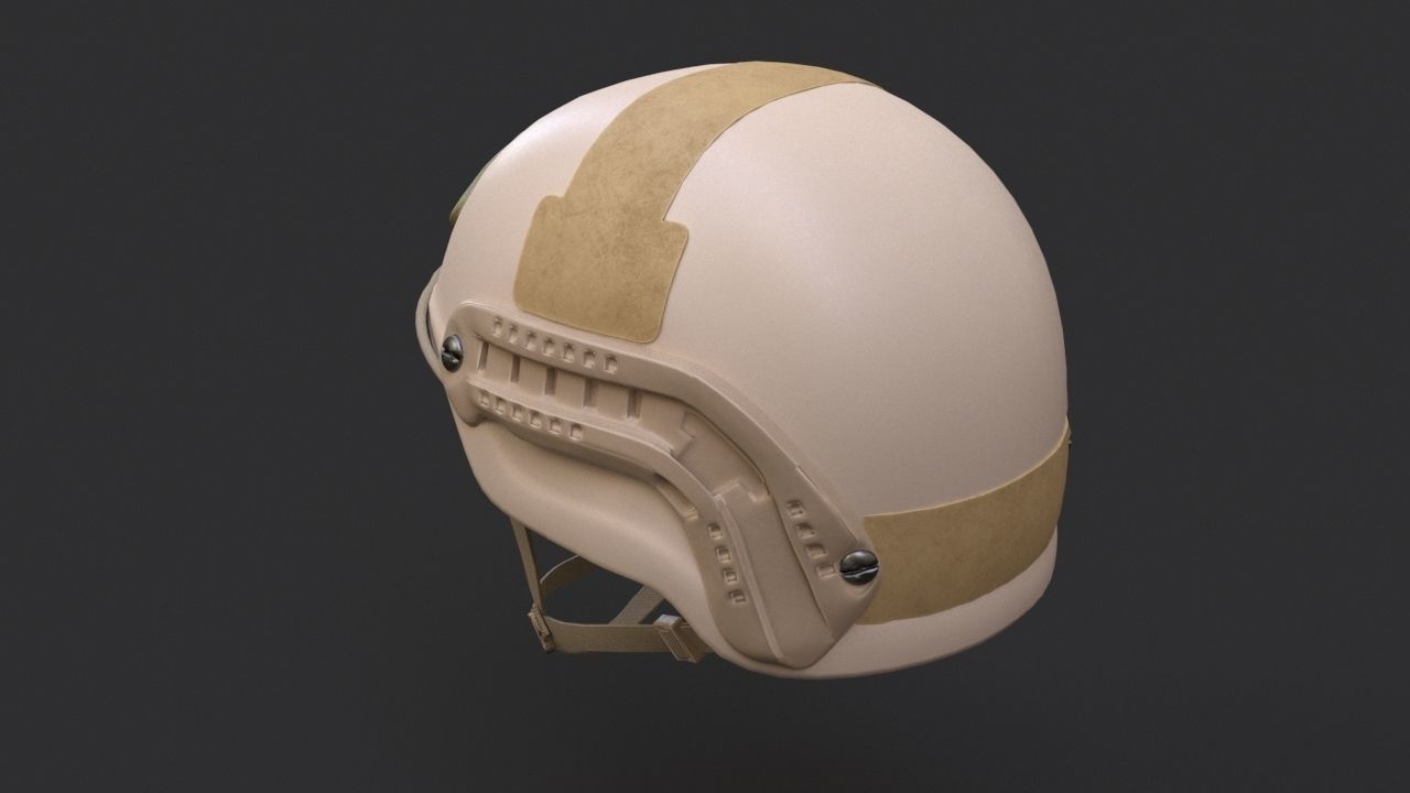 Ops Core Sentry mid cut military helmet urban tan 3D model_4