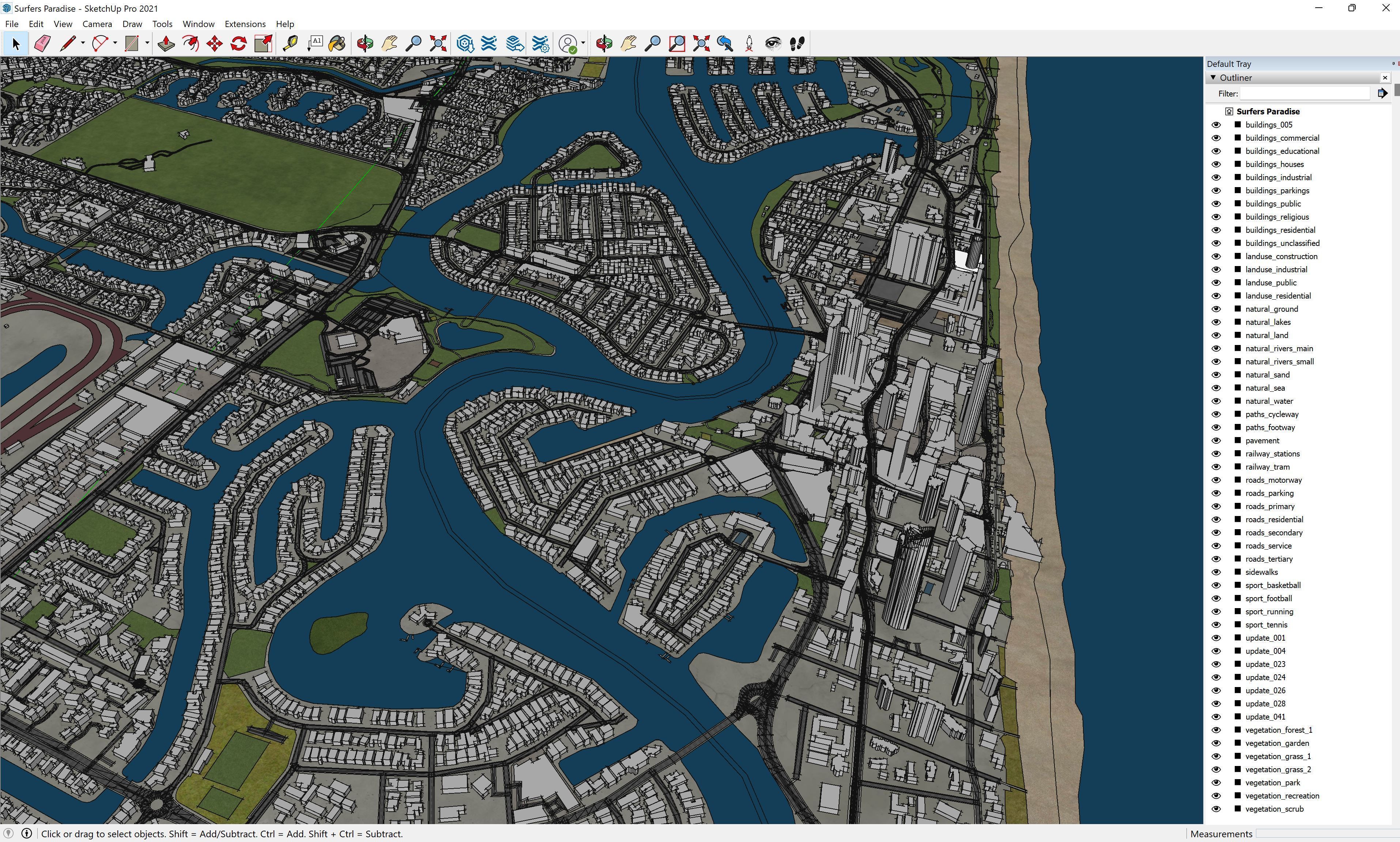 Surfers Paradise Low-poly 3D model_9