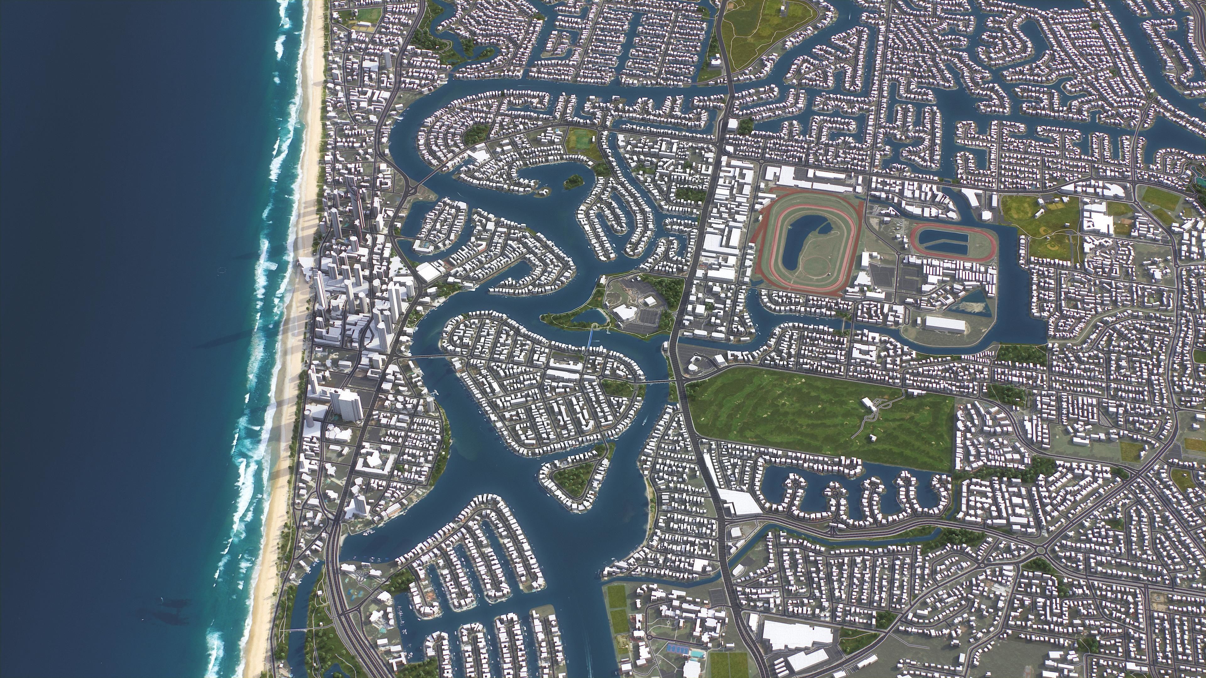 Surfers Paradise Low-poly 3D model_6