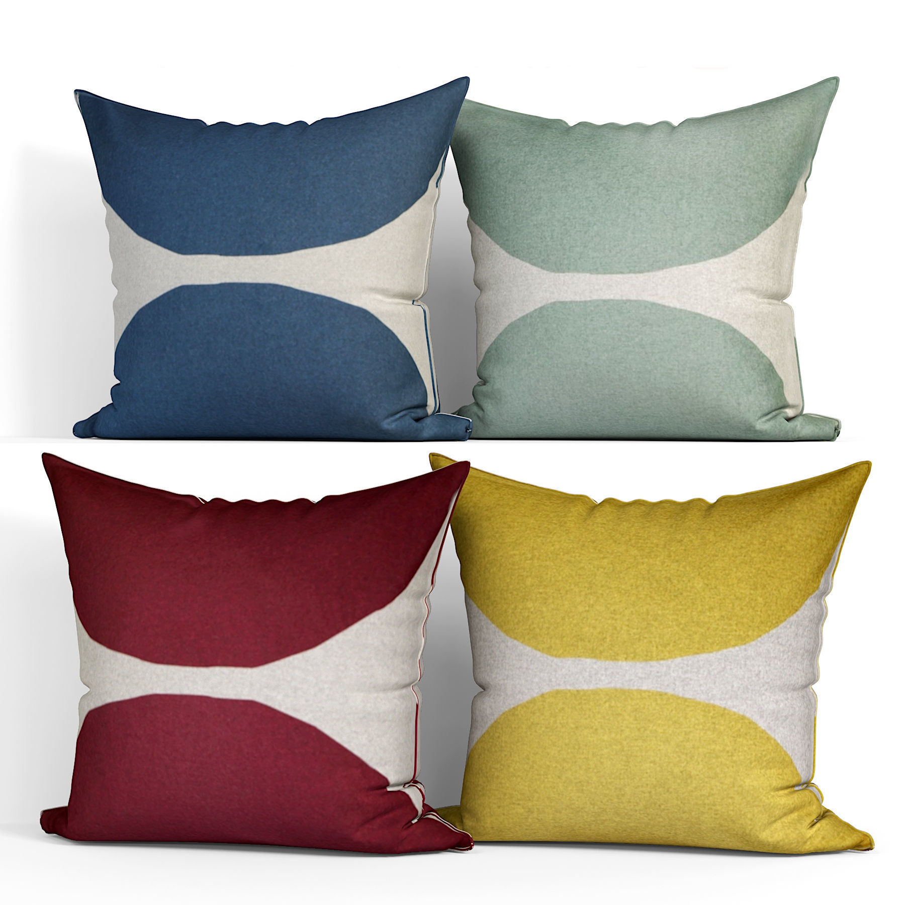 50 Decorative pillows sets Low-poly 3D model_48