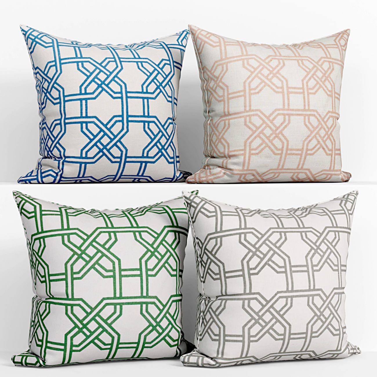 50 Decorative pillows sets Low-poly 3D model_35