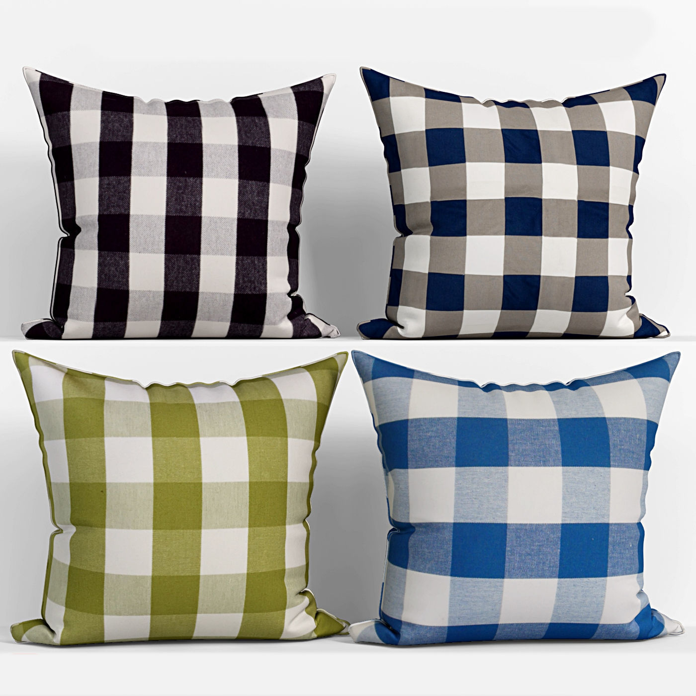 50 Decorative pillows sets Low-poly 3D model_10