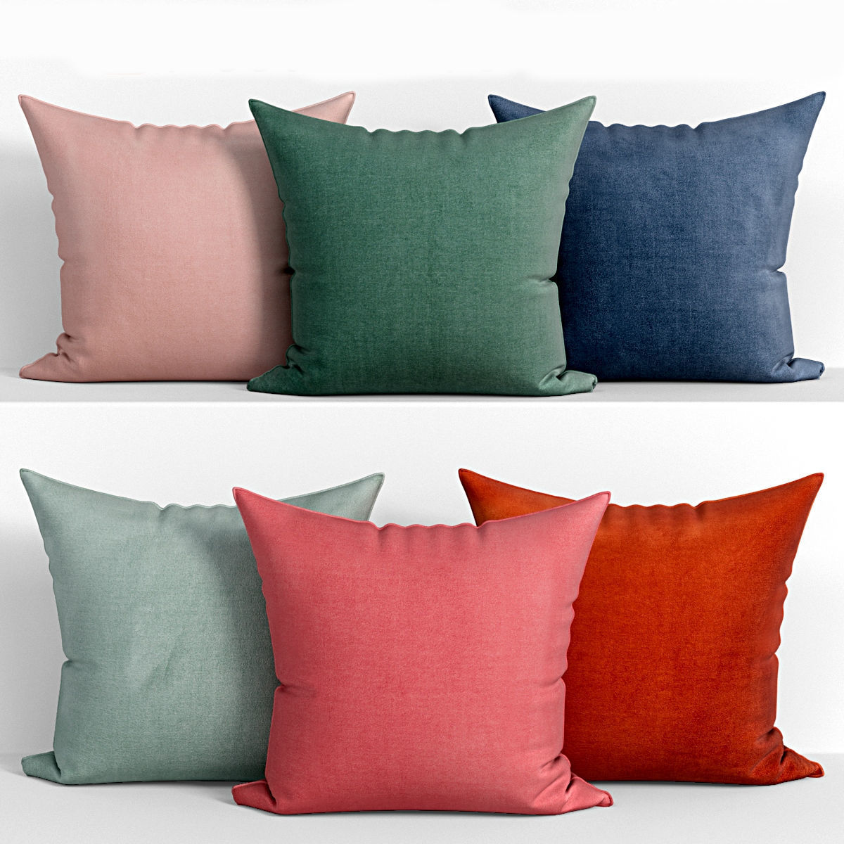 50 Decorative pillows sets Low-poly 3D model_21