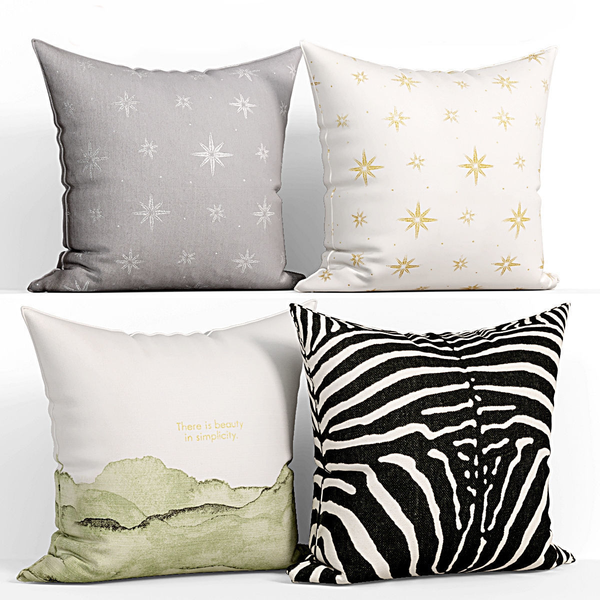 50 Decorative pillows sets Low-poly 3D model_22