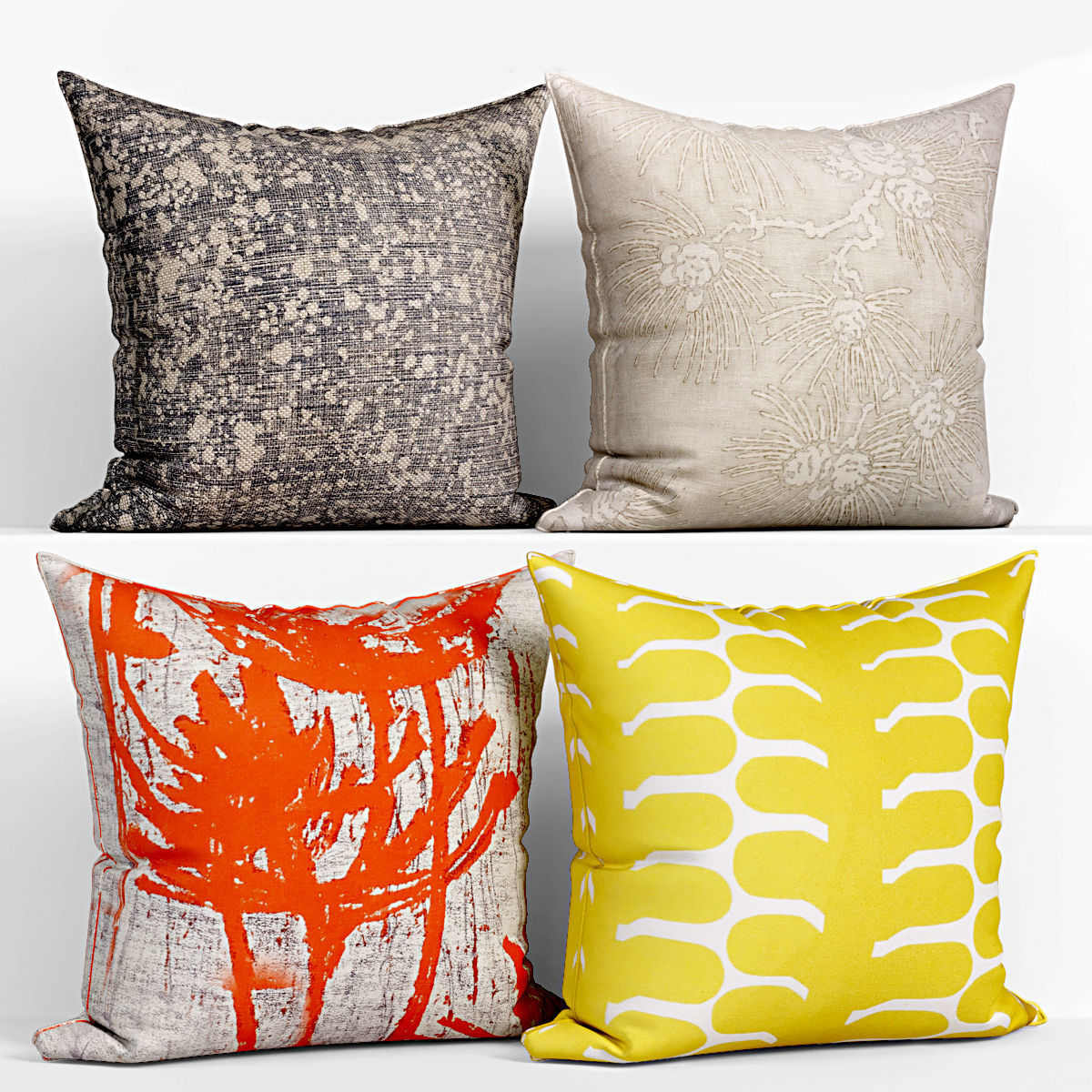 50 Decorative pillows sets Low-poly 3D model_33