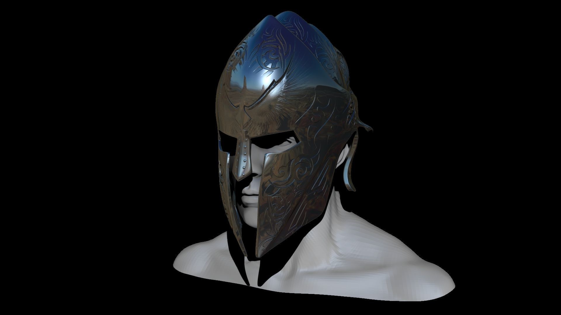 Elite Guardian Helmet Sculpt 3D model_1