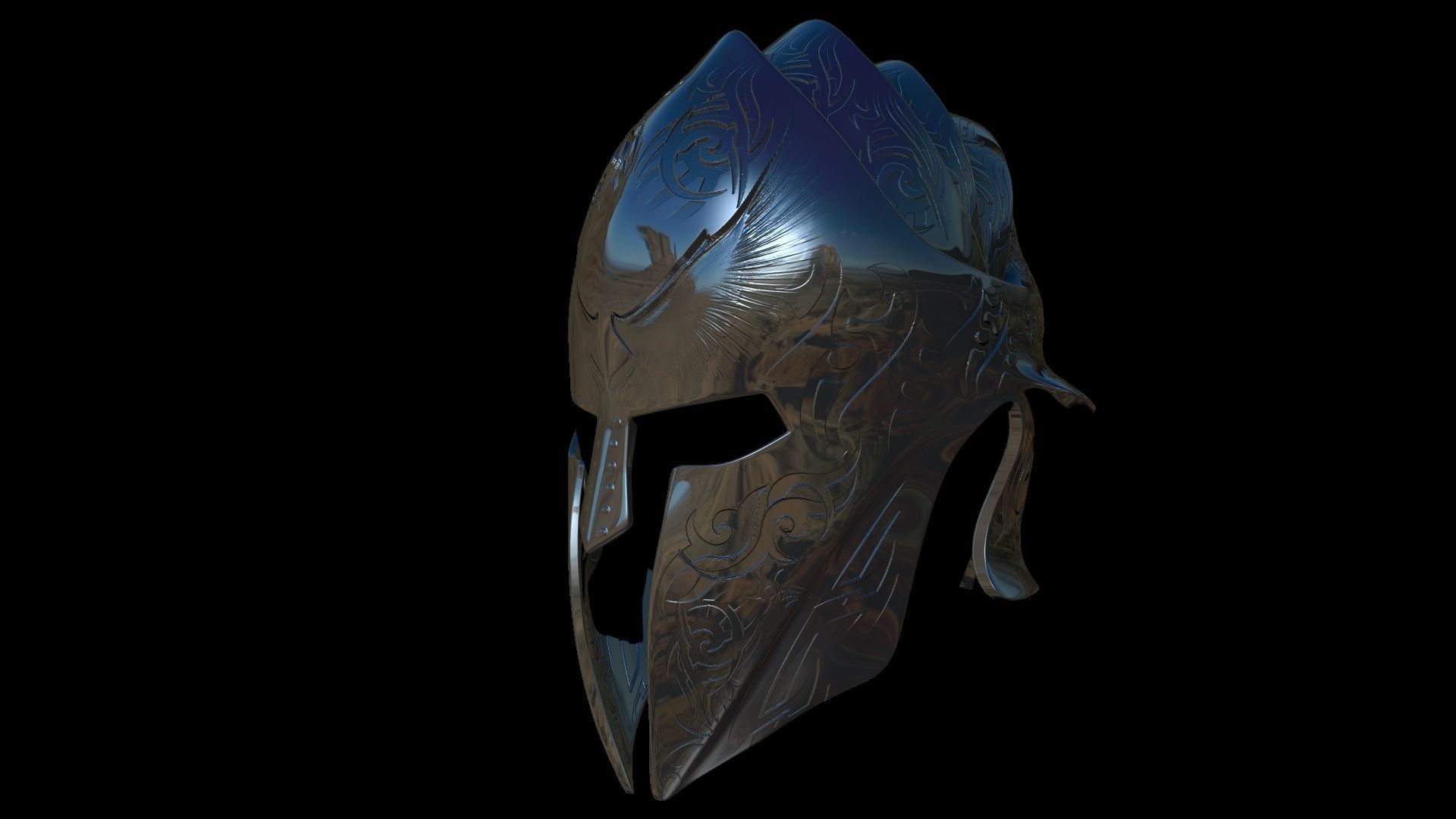 Elite Guardian Helmet Sculpt 3D model_7