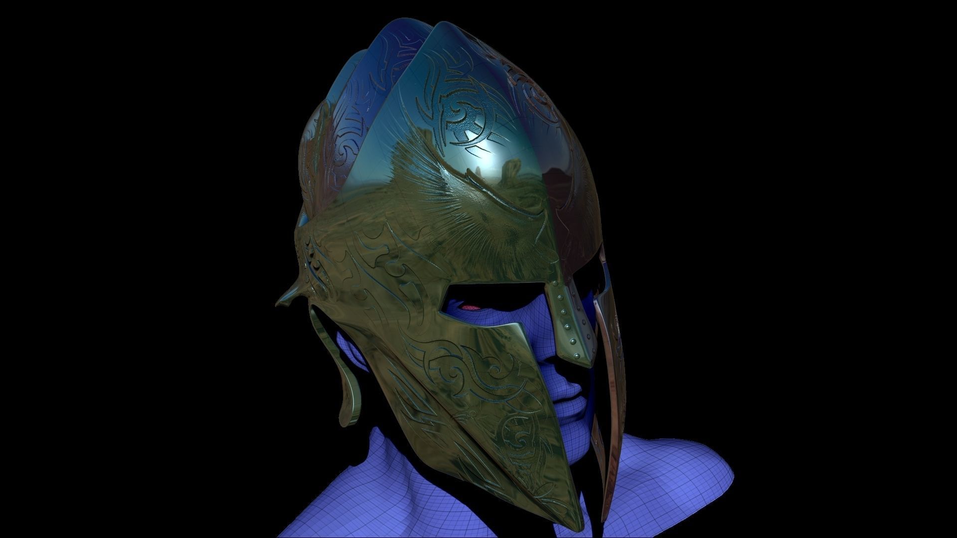 Elite Guardian Helmet Sculpt 3D model_10