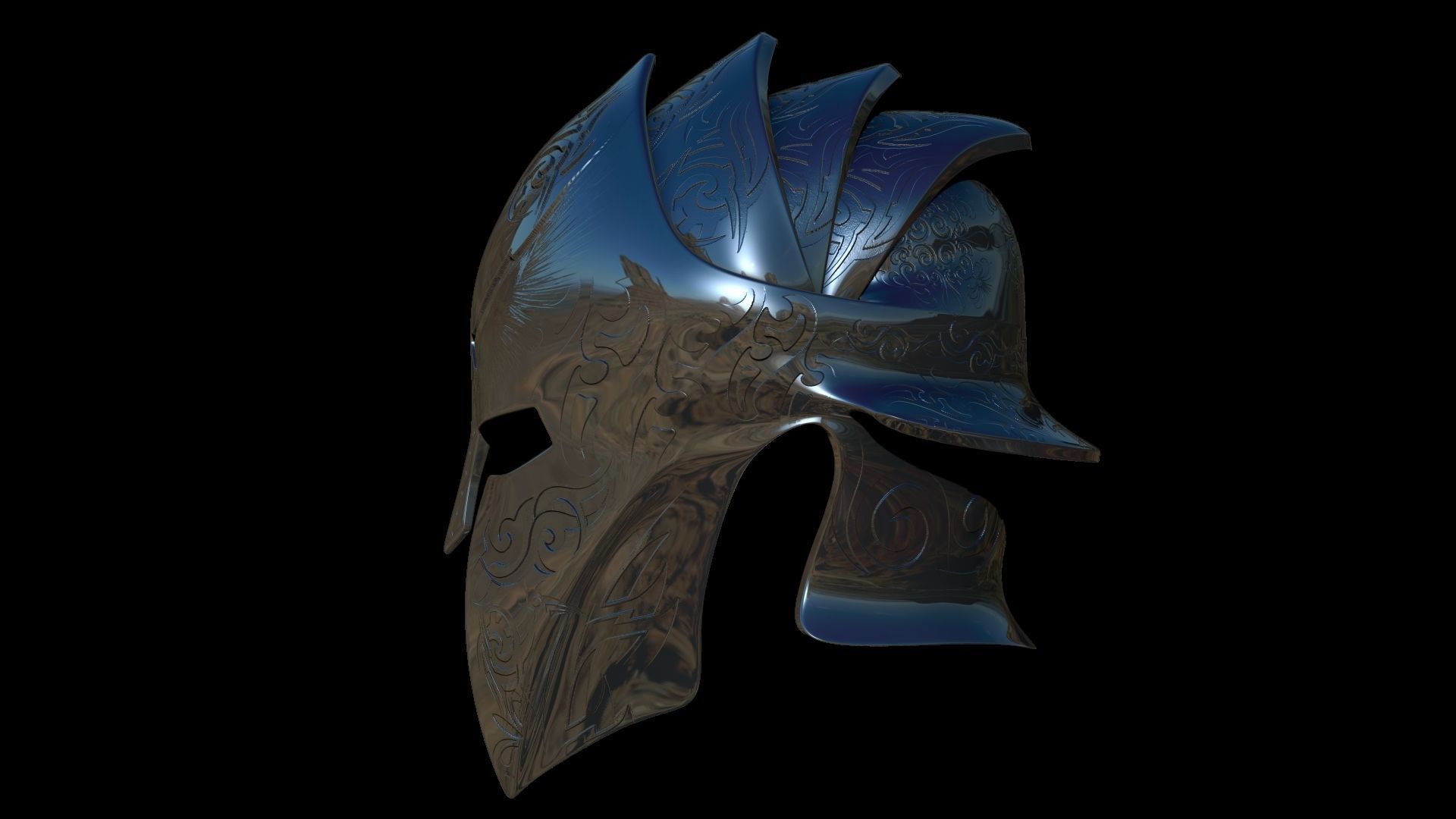 Elite Guardian Helmet Sculpt 3D model_8