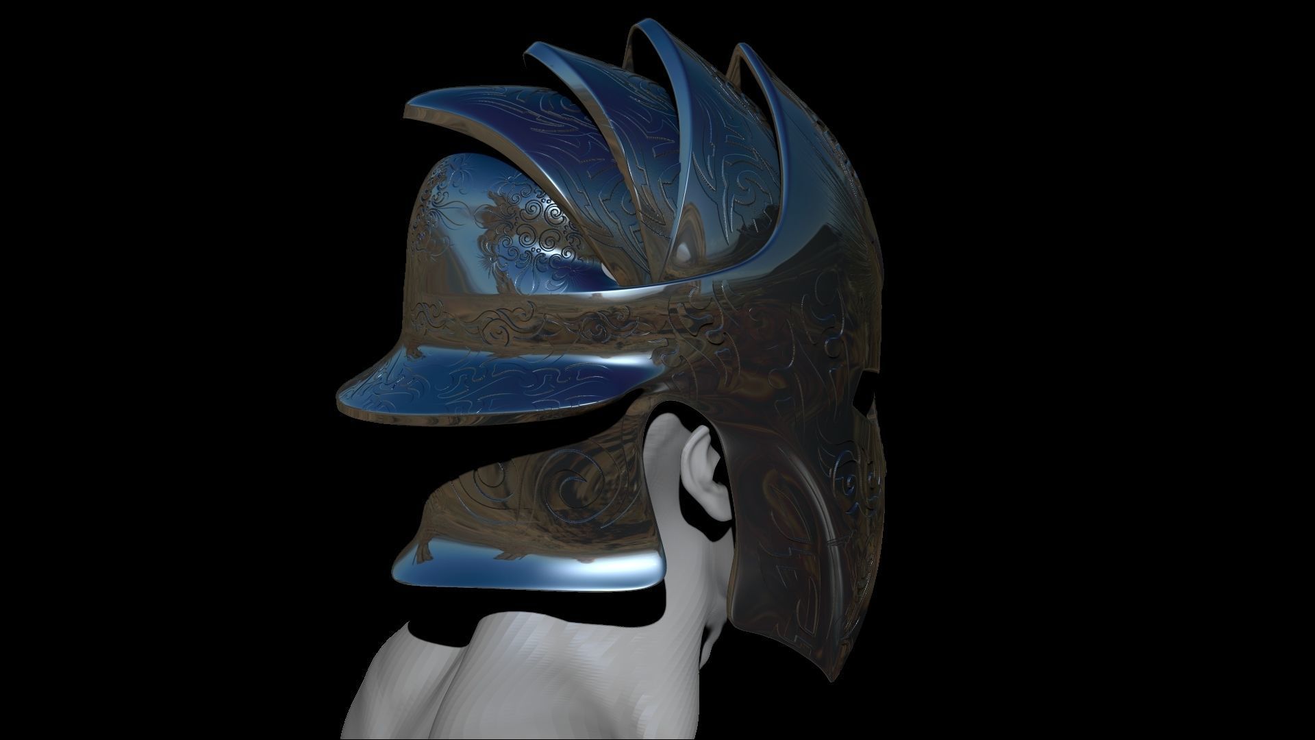Elite Guardian Helmet Sculpt 3D model_4