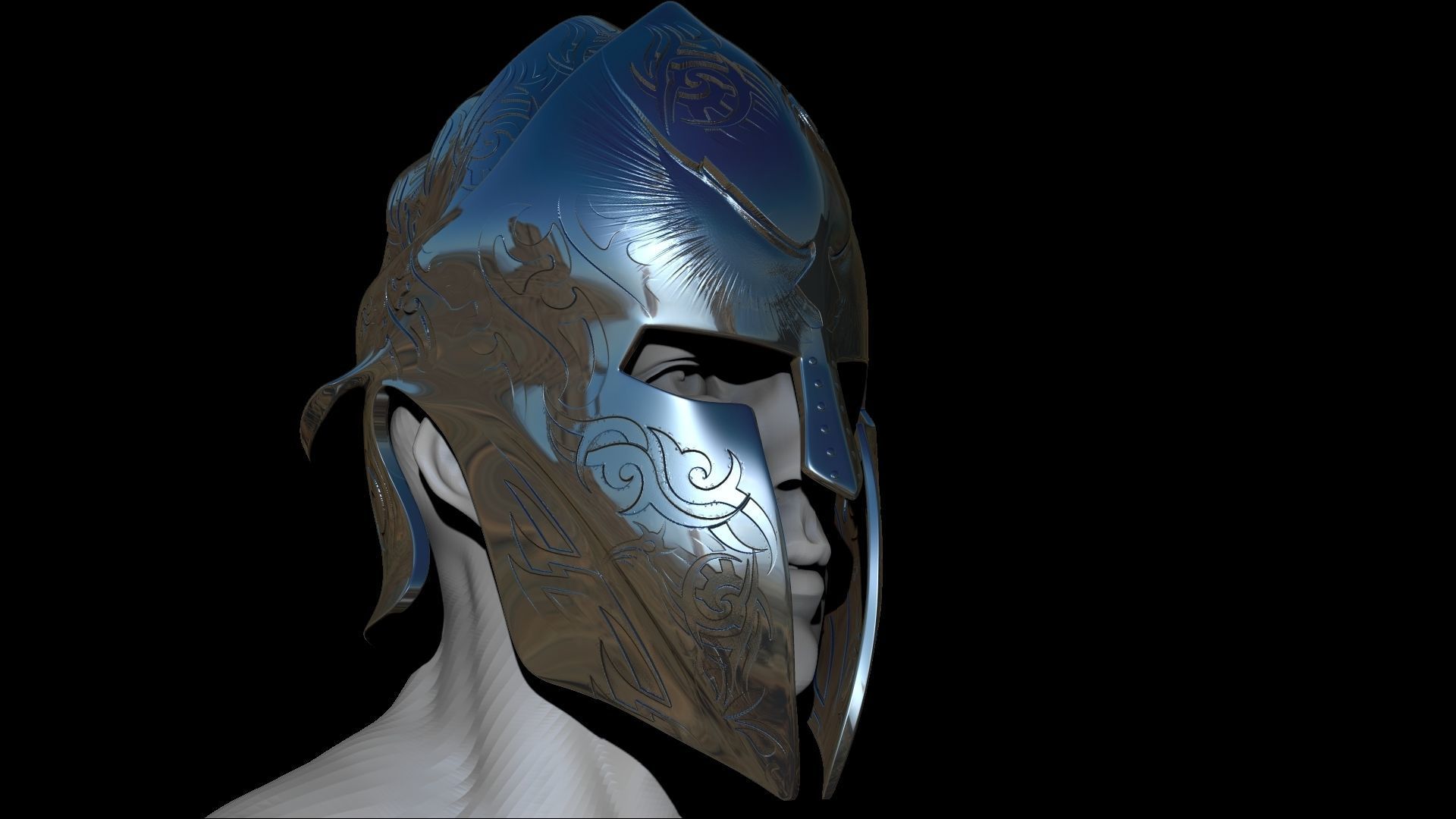 Elite Guardian Helmet Sculpt 3D model_6