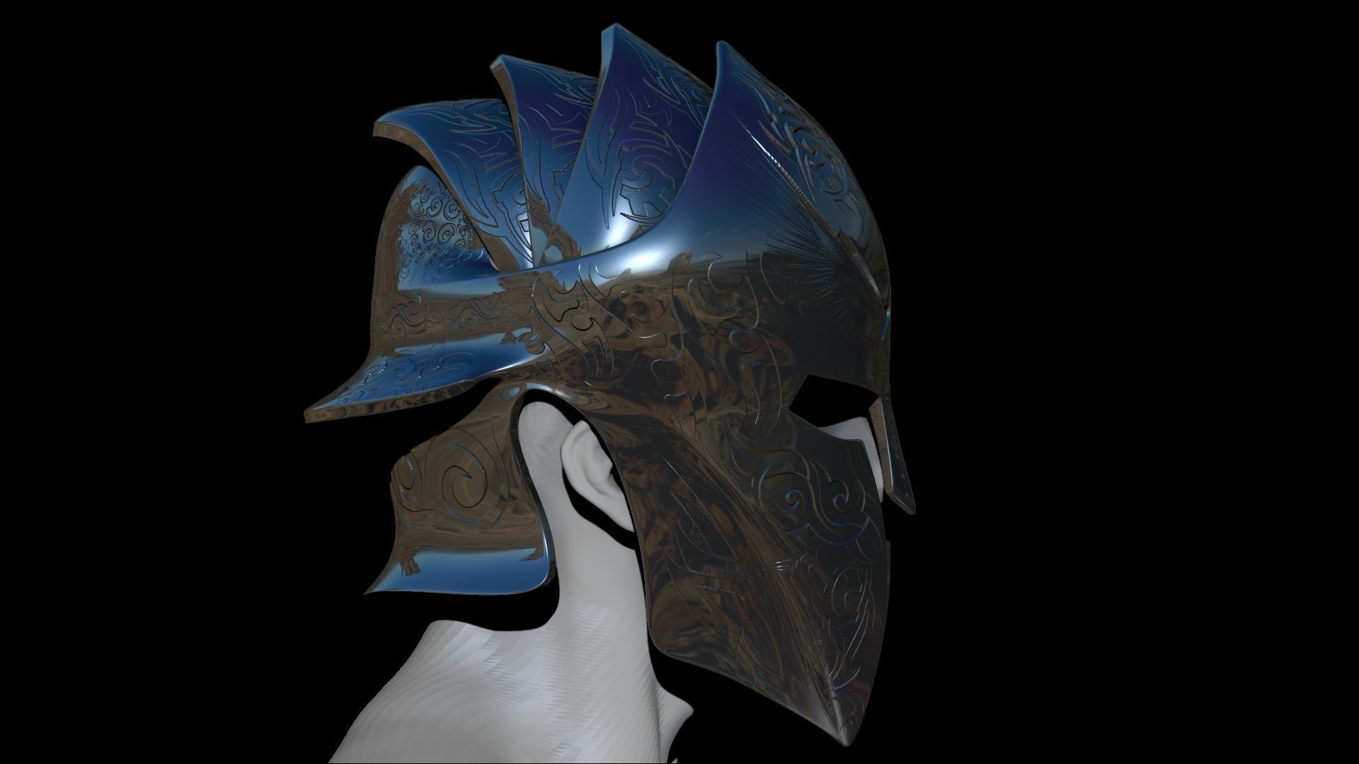 Elite Guardian Helmet Sculpt 3D model_3