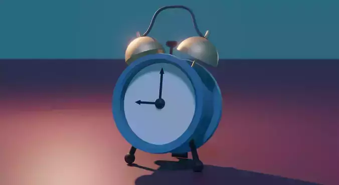 Alarm clock Low-poly 3D model
