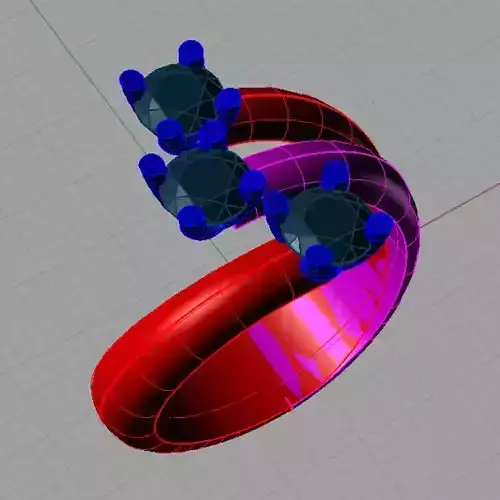 Diamond Trilogy Engagement Ring anello trilogy tr01