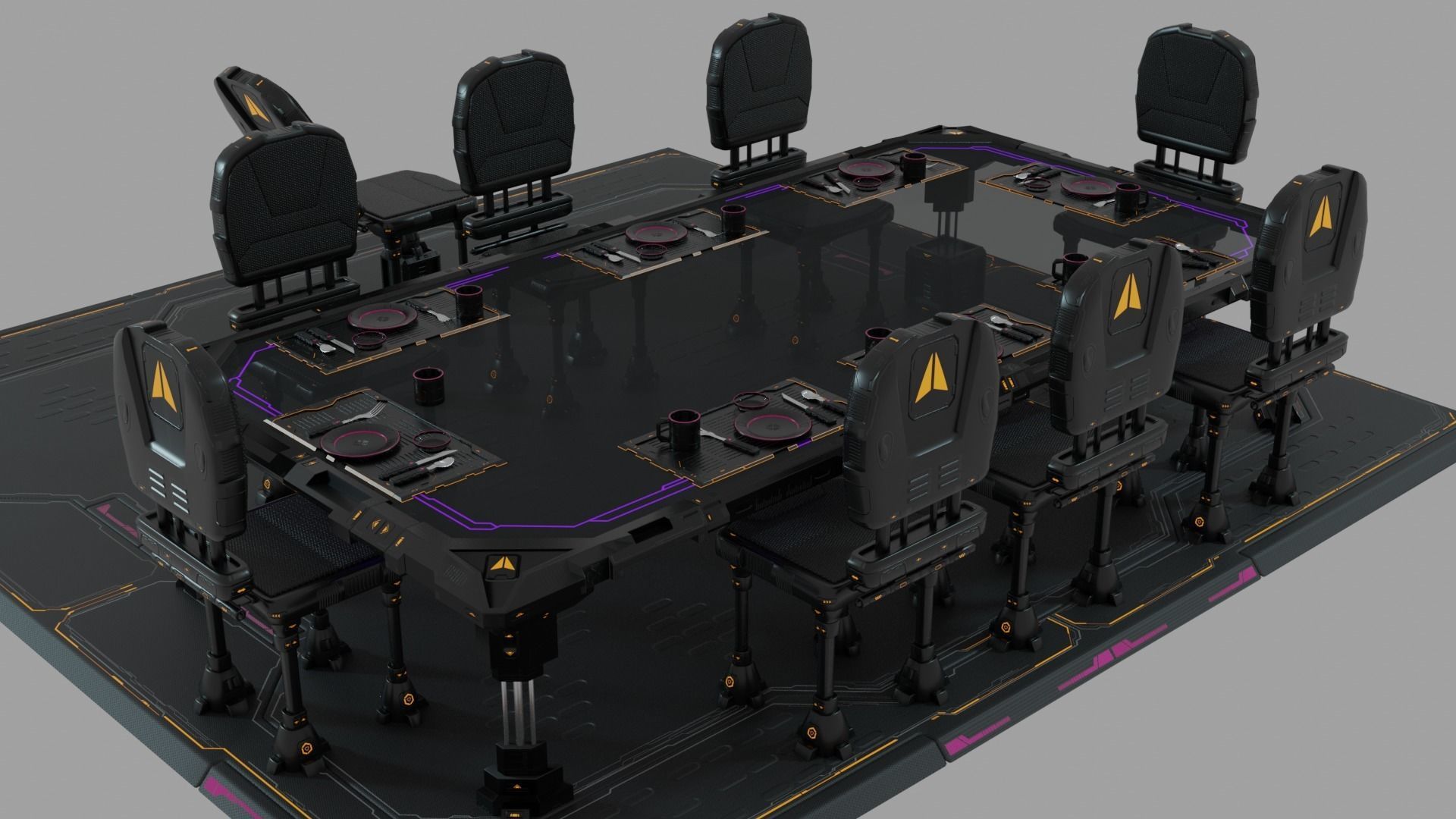 Y2J Table Set 3D model_5