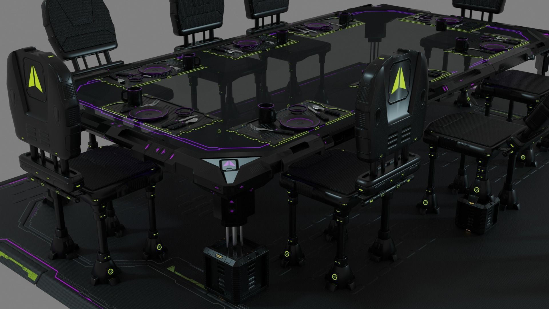 Y2J Table Set 3D model_6
