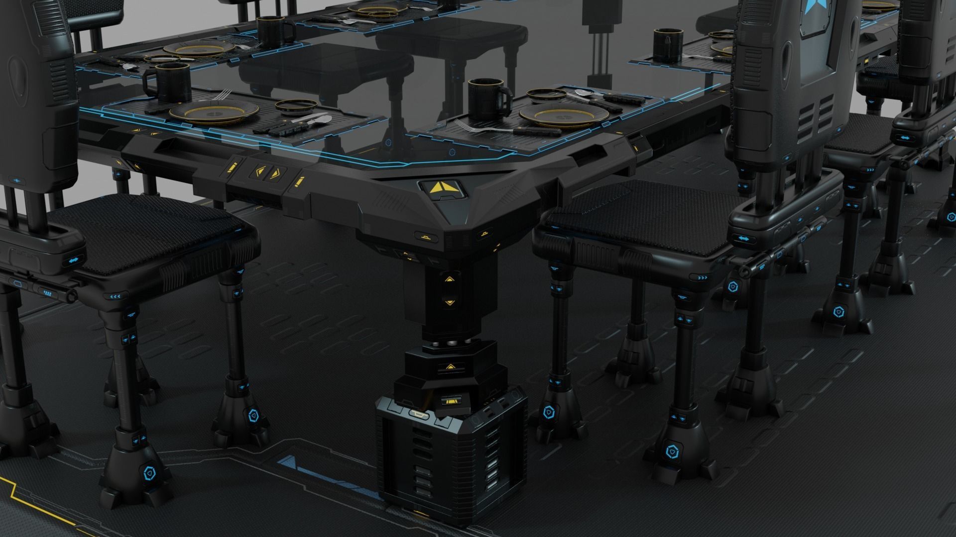 Y2J Table Set 3D model_9