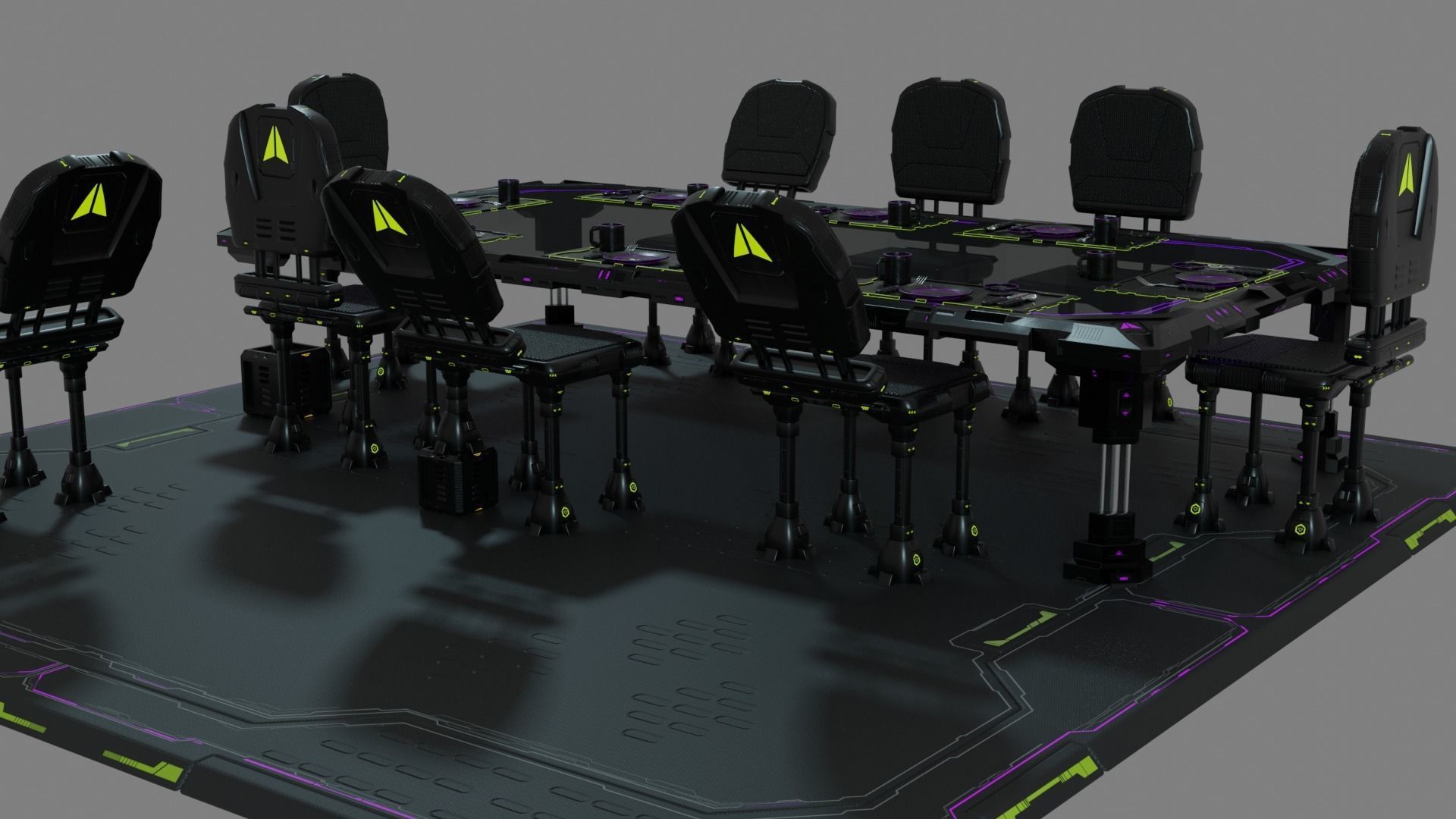 Y2J Table Set 3D model_7