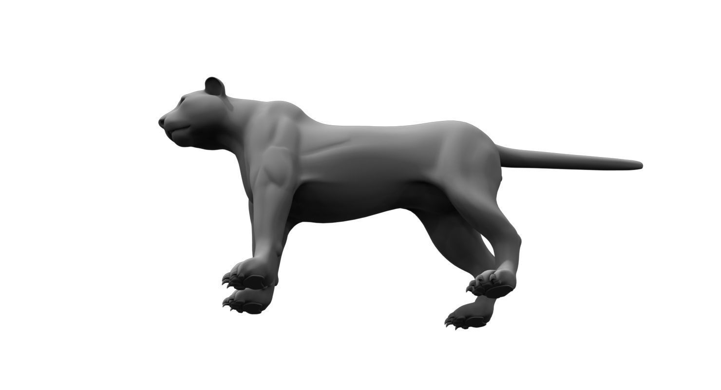 tiger3d model panther 3D model_2