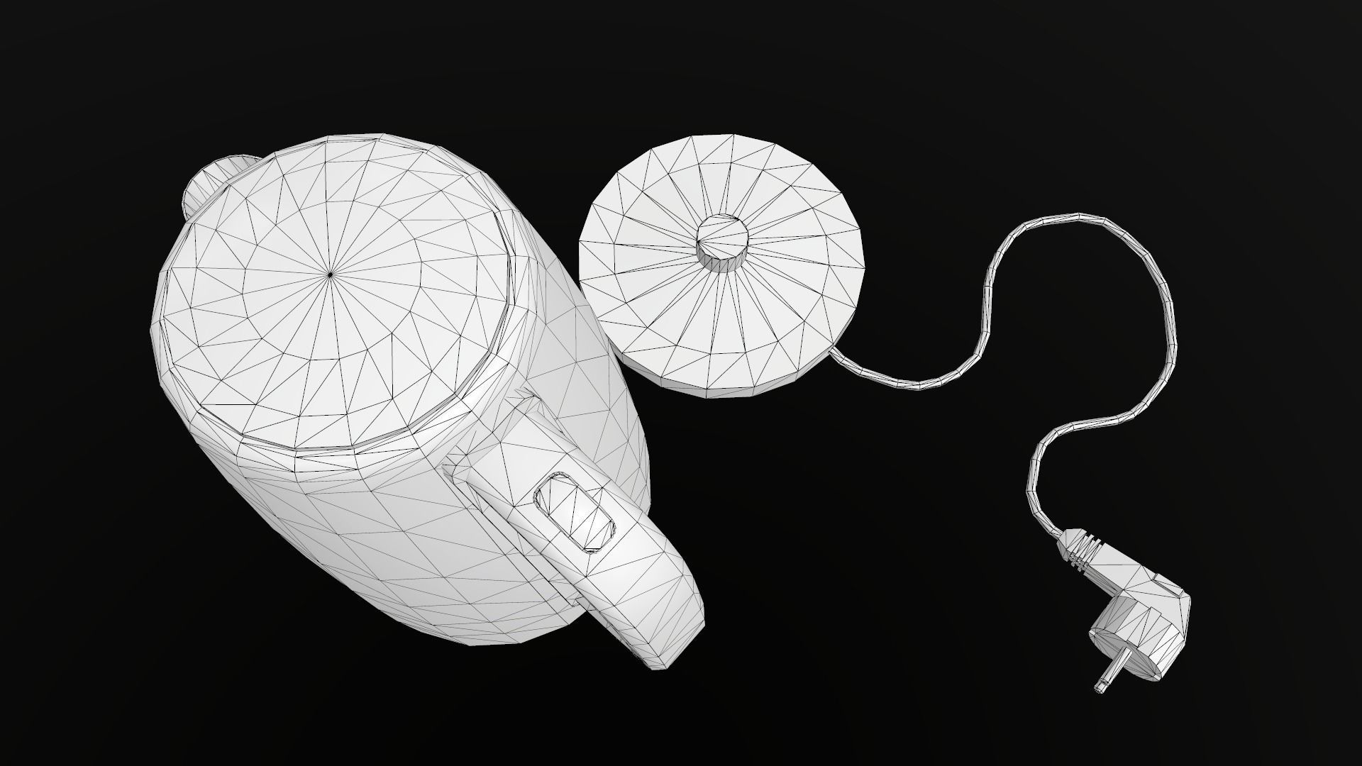 Electric Kettle Low-poly 3D model_25