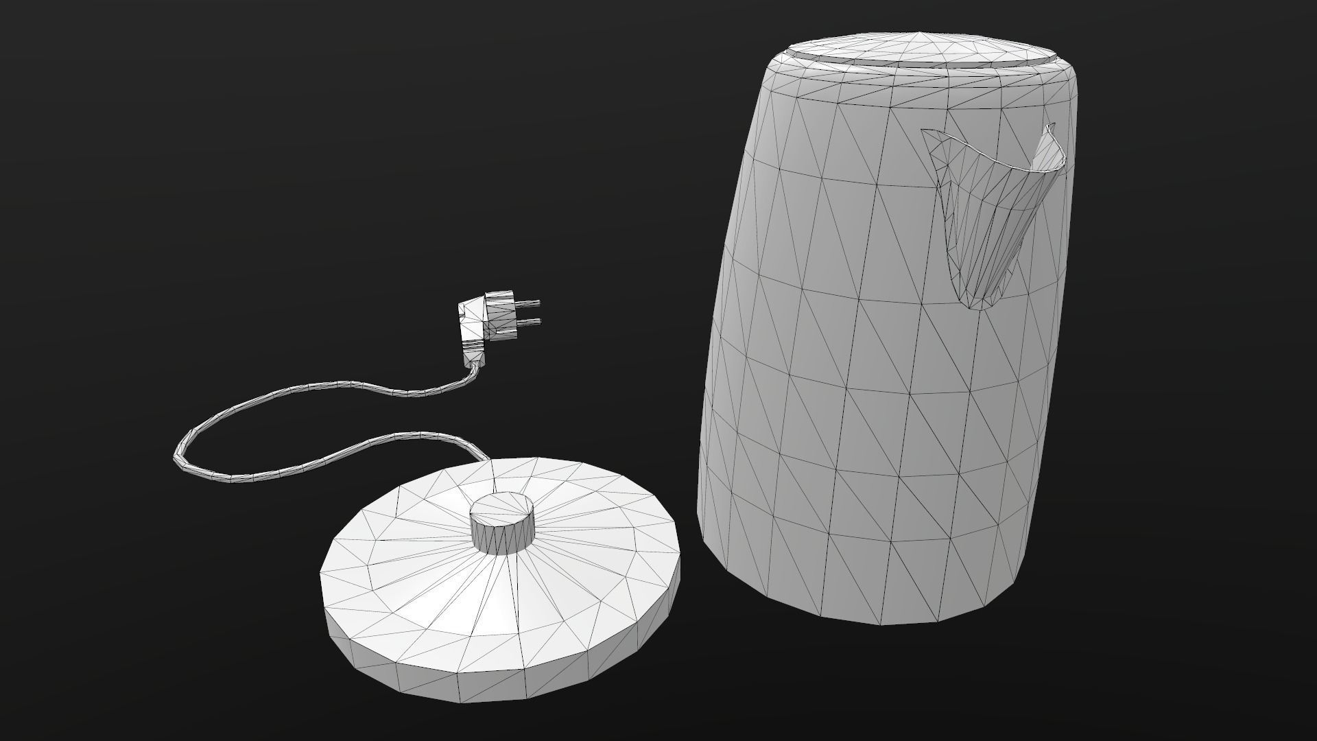 Electric Kettle Low-poly 3D model_28