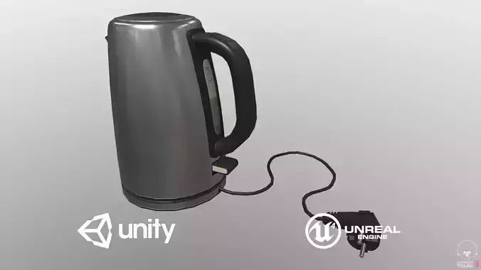 Electric Kettle Low-poly 3D model