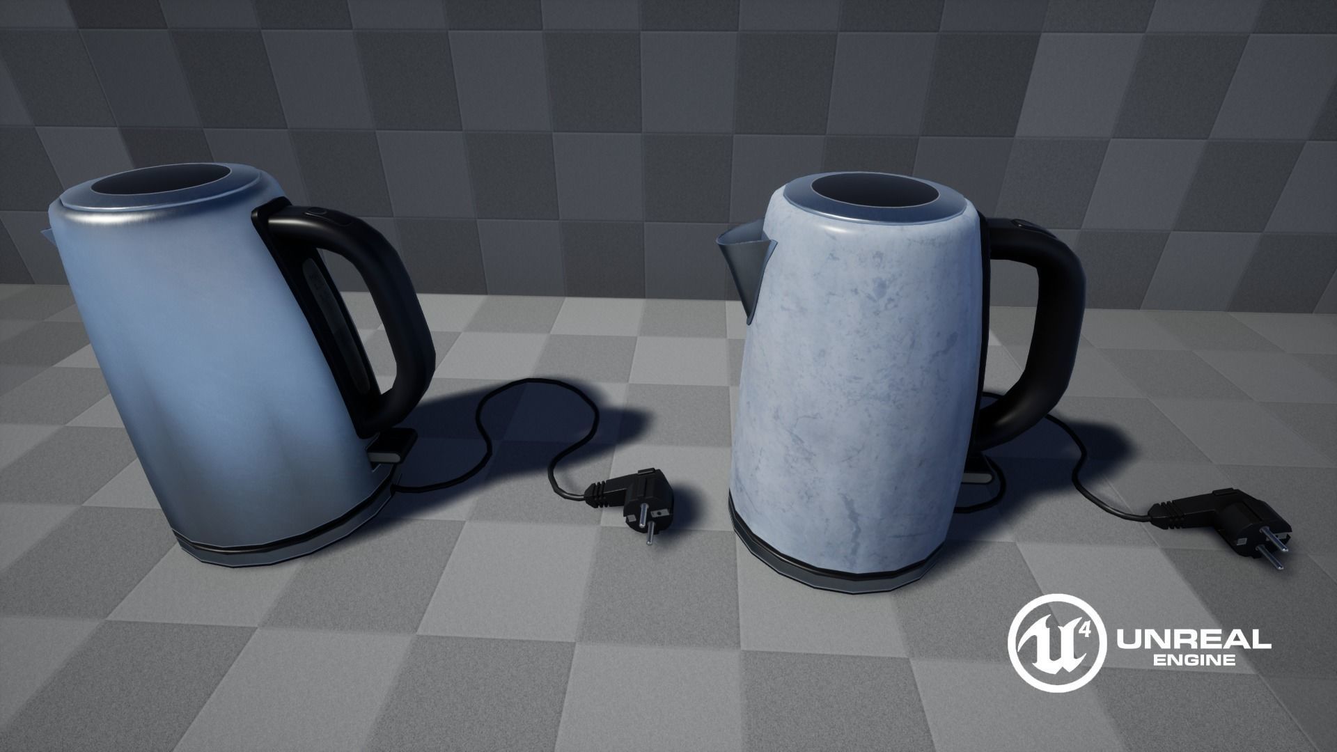 Electric Kettle Low-poly 3D model_30