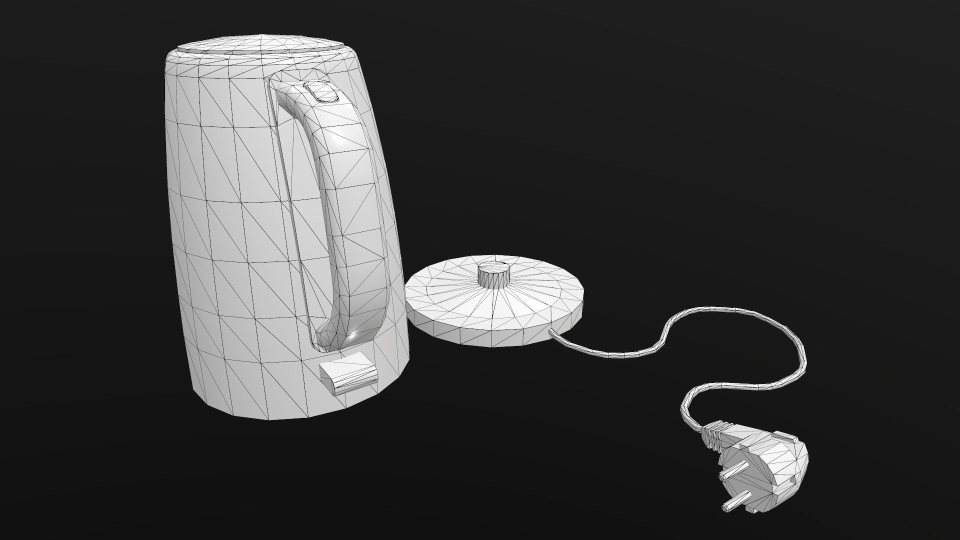 Electric Kettle Low-poly 3D model_24