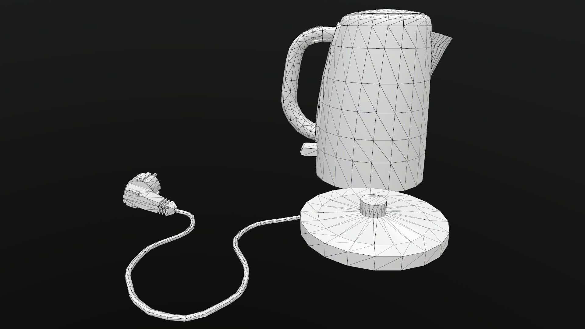 Electric Kettle Low-poly 3D model_27