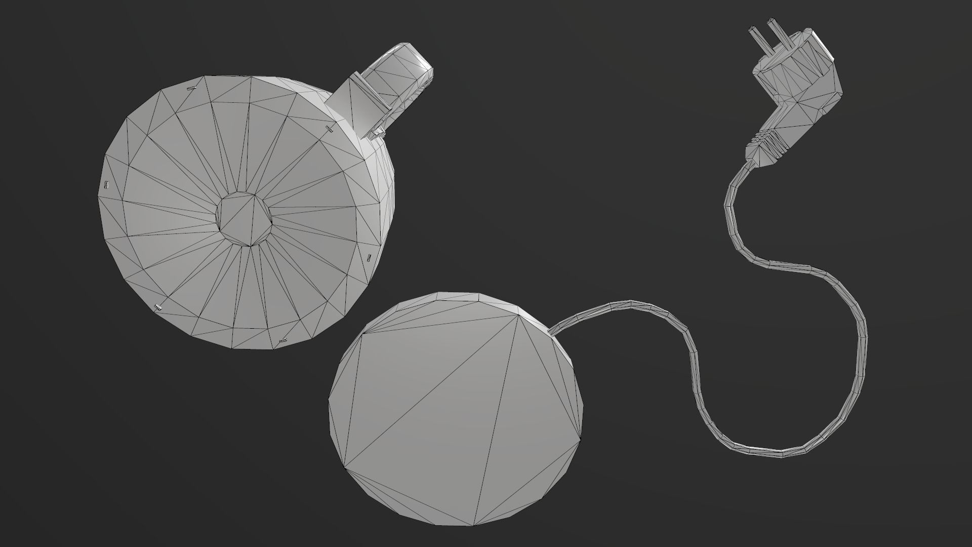 Electric Kettle Low-poly 3D model_26