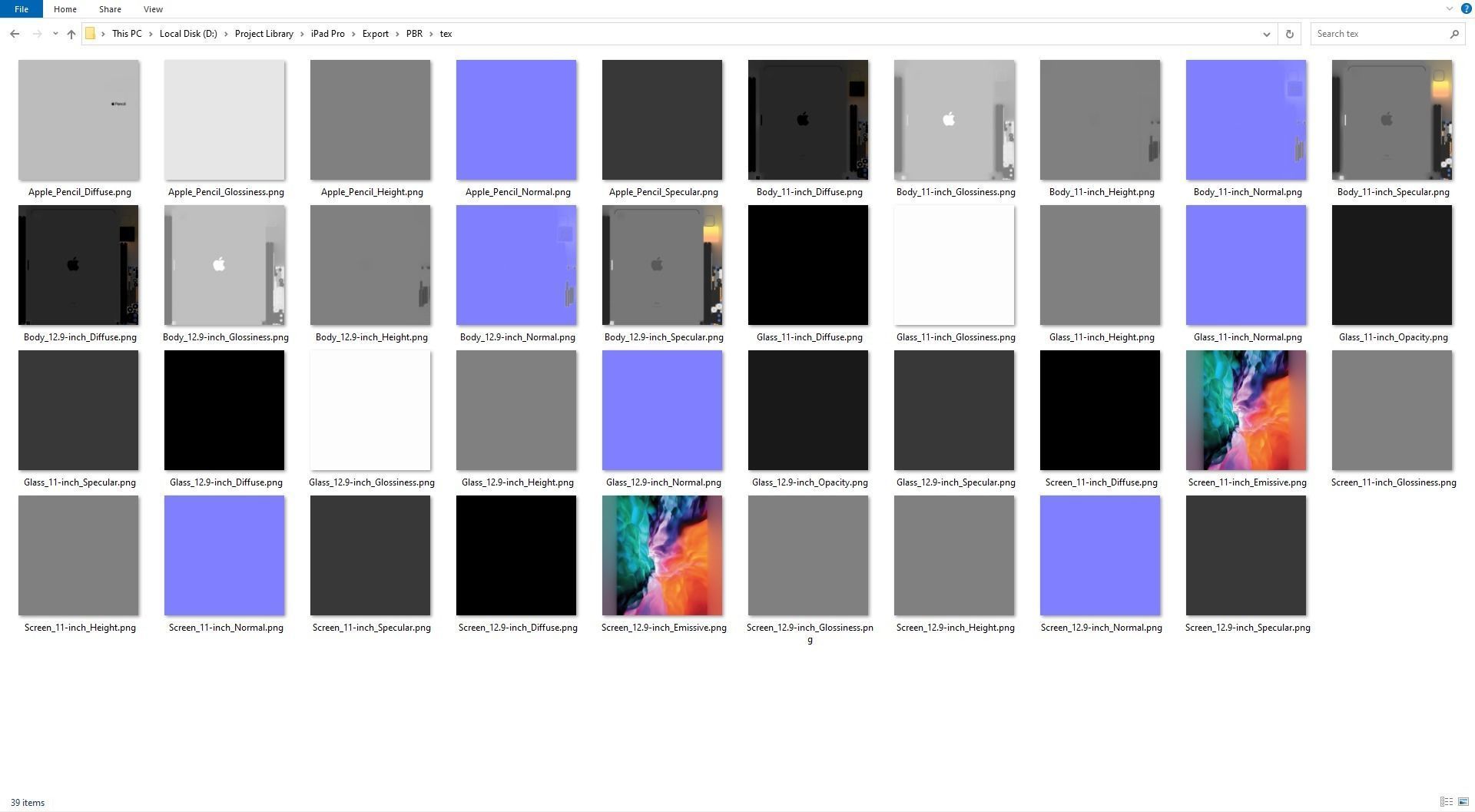 iPad Pro with Apple Pencil 2 Low-poly 3D model_20