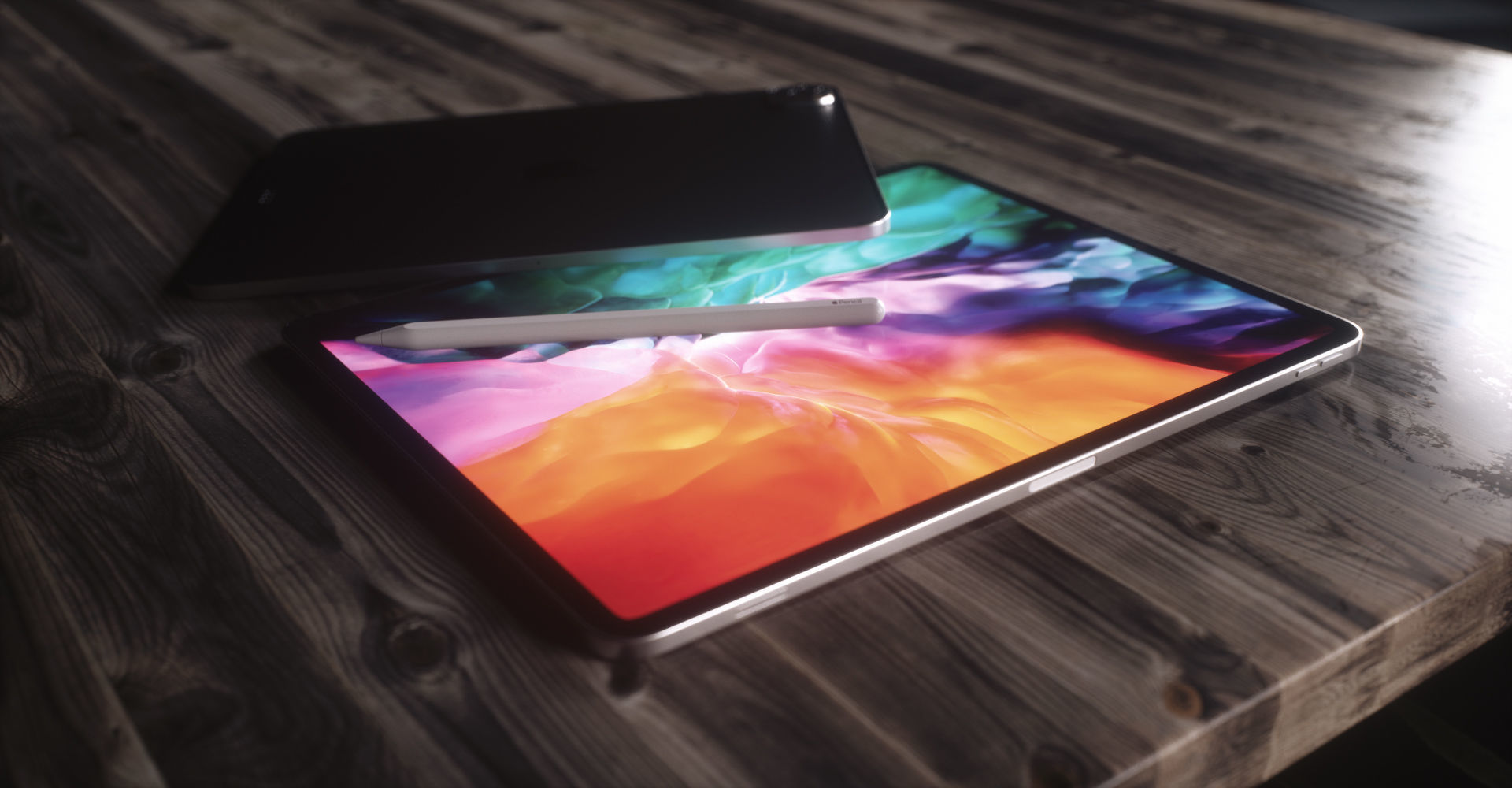 iPad Pro with Apple Pencil 2 Low-poly 3D model_16