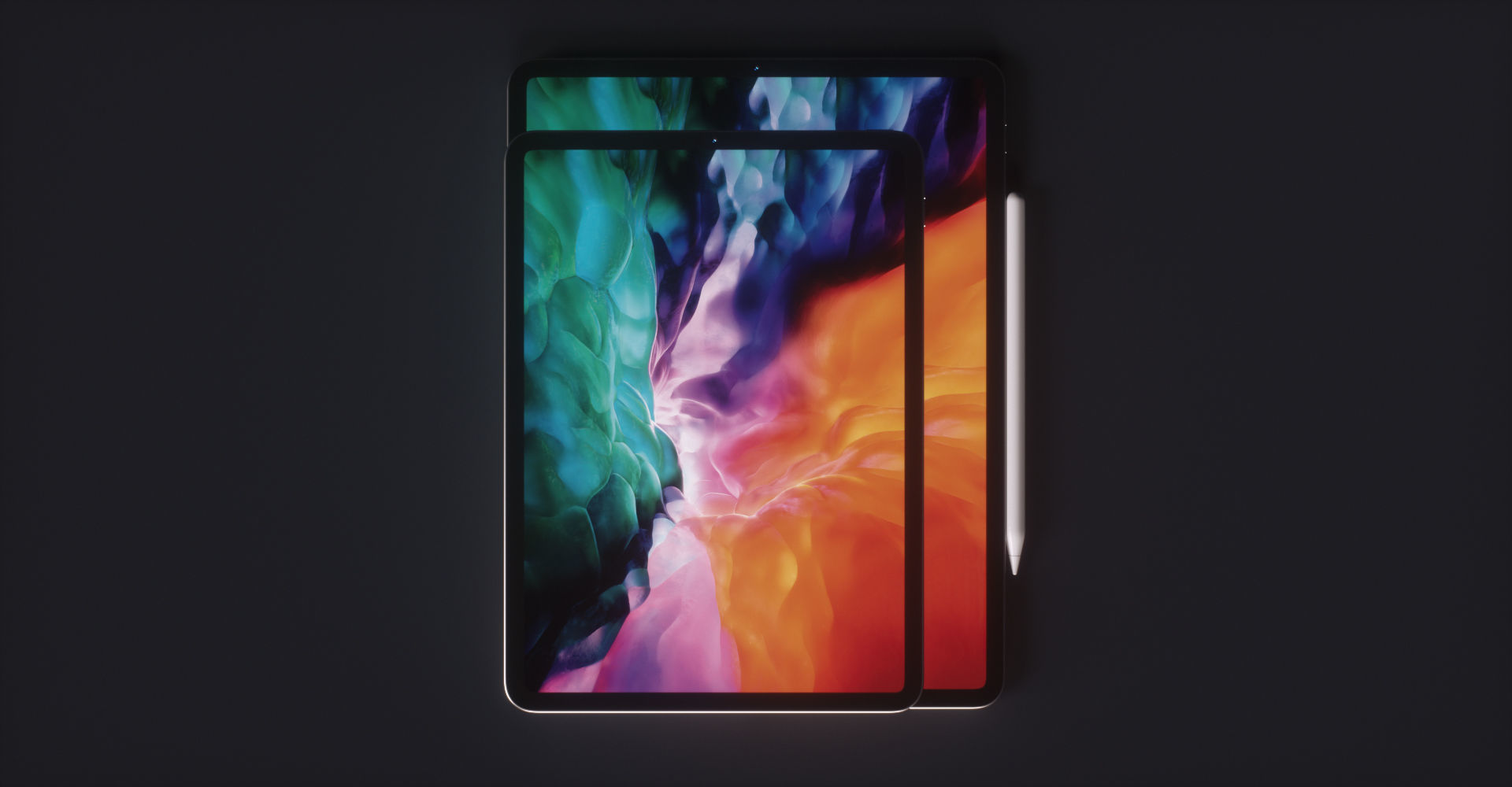 iPad Pro with Apple Pencil 2 Low-poly 3D model_13