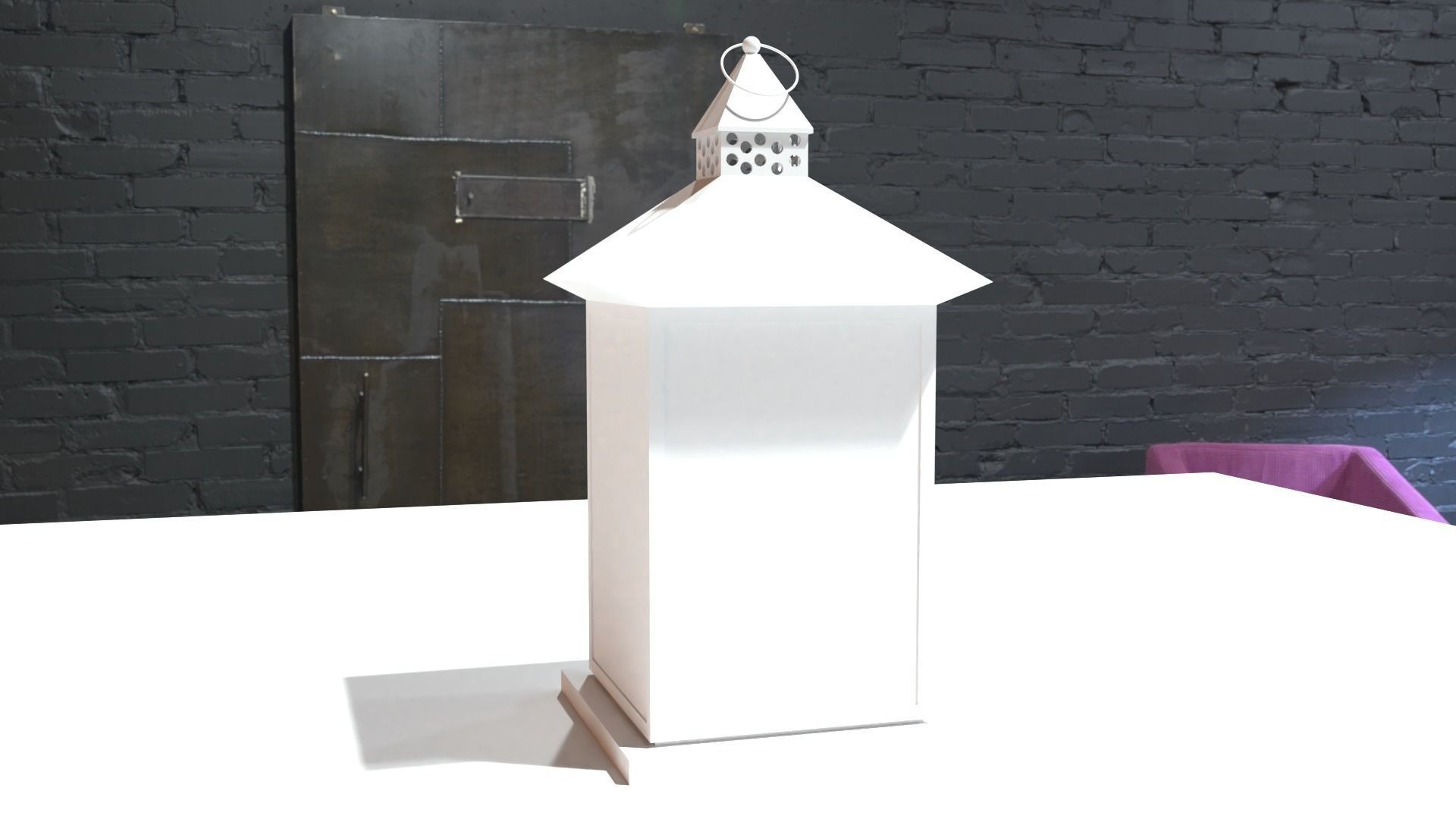 vintage lantern Low-poly 3D model_6
