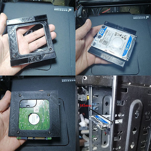 Laptop Hard Drive Base - PC Cases 3D print model