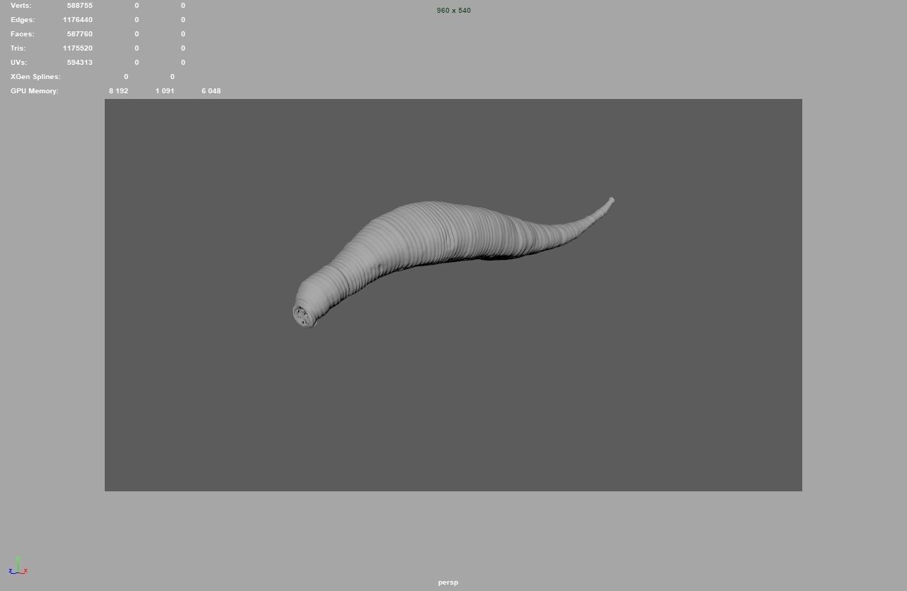 leech worm 3D model_14