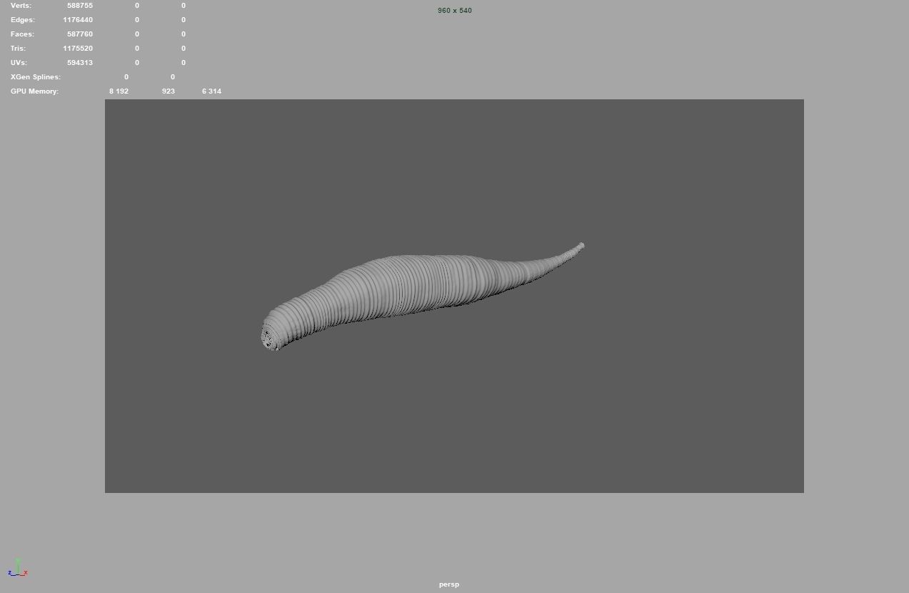leech worm 3D model_15
