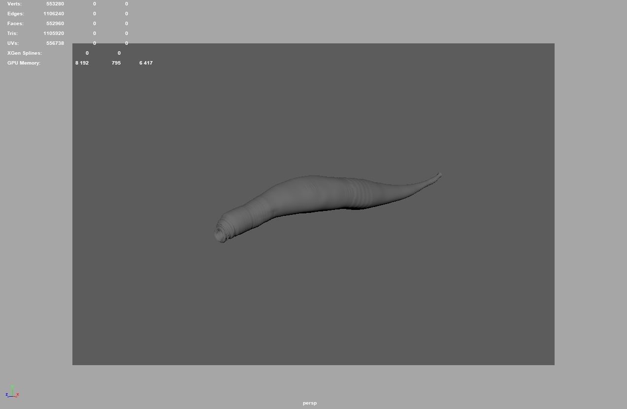 leech worm 3D model_16