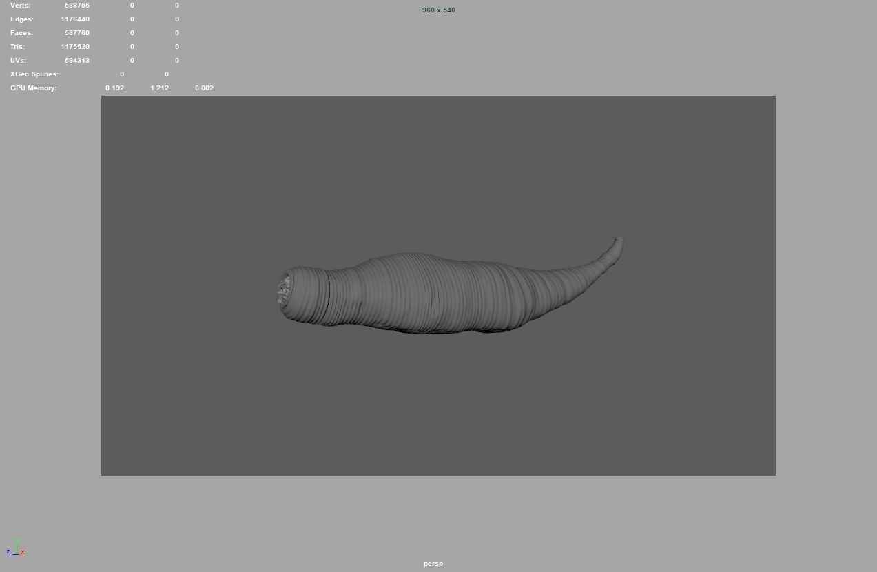 leech worm 3D model_17